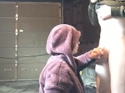 Scrawny Dicked Friend Pays For Blowjob while Heather Kane's on Her Cigarette Break 12/16