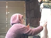 Scrawny Dicked Friend Pays For Blowjob while Heather Kane's on Her Cigarette Break 5/16