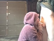 Scrawny Dicked Friend Pays For Blowjob while Heather Kane's on Her Cigarette Break 8/16