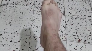 Footjob amateur