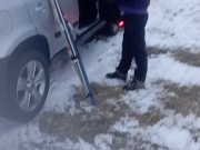 Winter snow bathing 2/16