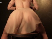 Hot Blonde with Perfect Pink Pussy Rides a Big Dildo 8/16