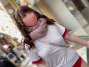 【Ｉカップ変態女子大生とうふ】ノーブラランニング中野の商店街を体操着ブルマで疾走したら衝撃の結末に・・・💖 10/16