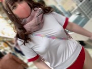 【Ｉカップ変態女子大生とうふ】ノーブラランニング中野の商店街を体操着ブルマで疾走したら衝撃の結末に・・・💖 11/16