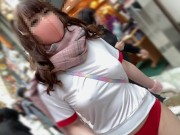 【Ｉカップ変態女子大生とうふ】ノーブラランニング中野の商店街を体操着ブルマで疾走したら衝撃の結末に・・・💖 12/16