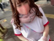 【Ｉカップ変態女子大生とうふ】ノーブラランニング中野の商店街を体操着ブルマで疾走したら衝撃の結末に・・・💖 6/16