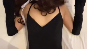 【個人撮影】バニーガールコスのセフレにダブルピースをさせて激ピス！中出しセックス