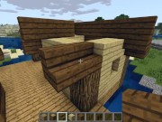 How to build a small (fishermans) house on water in Minecraft 11/16