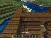 How to build a small (fishermans) house on water in Minecraft 13/16