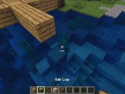 How to build a small (fishermans) house on water in Minecraft 3/16