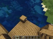 How to build a small (fishermans) house on water in Minecraft 6/16