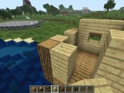 How to build a small (fishermans) house on water in Minecraft 7/16