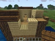 How to build a small (fishermans) house on water in Minecraft 9/16