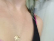 Smoking for you, in pantie hose before my shower 1/16