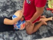 Hermanastro por el culo no me  / lo descubro masturbandose y me llena el culo de semen 11/16