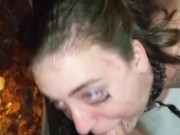 Witch slave gets throat fucked in the woods EXCLUSIVE site content with pussy play🤑 8/16