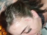 Witch slave gets throat fucked in the woods EXCLUSIVE site content with pussy play🤑 9/16