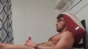 Aiden strokes his throbbing chub 