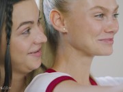 ULTRAFILMS Beautiful girls Nancy A and Hayli Sanders making out with each other in this hot video 3/16