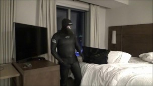Hotel movie part 5 - blonde surfer changes into another wetsuit to complete mission