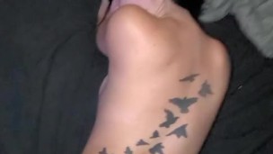 Fucking the wife doggy with anal plug in 