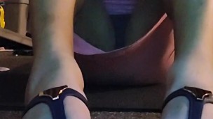 Teasing you with my feet and ass