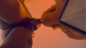 Under View Of Sloppy Head Spit Everywhere (OnlyFans blondie_dread for full video)