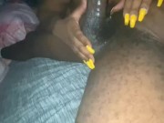 EBONY DOESN'T HOLD BACK SHE RUBS ASSHOLE DEEPTHROATS WITH HARD BALL SLAPS!!!!! 16/16