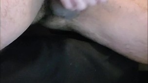 Muscle bear plays with nipples until he explodes!