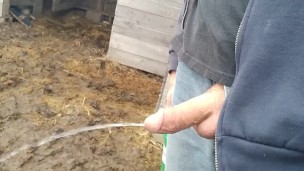 Pissing outside