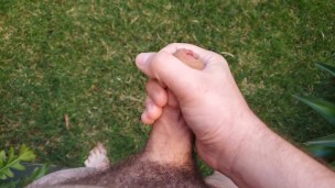 CUMSHOT IN MY GARDEM
