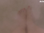 horny babe relaxing in foam bath.Underwater pussy play. 10/16