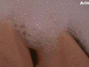 horny babe relaxing in foam bath.Underwater pussy play. 16/16