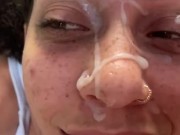 Sexy Slut Frecklemonade Can Take A Facial (Cumpilation) 8/16