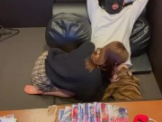 『漫喫デート盗撮』色白の美乳女子大生とマンガ喫茶で露出SEX！素人カップル/美少女/スタイル抜群/10代/歳の差/中出し/顔出し/リアル/変態/English subtitles♡RYO＆YUU♡ 4/16