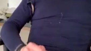 Jerking off at home and having an intense orgasm and cumming on my jeans.