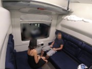 Flash dick on the train - Girl jerks off and sucks big cock in public and cum in mouth - MissCreamy 1/16