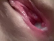 Petite Brunette Gets Massive Creampie 13/16