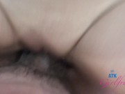 Scene with all-natural Leana Lovings who rides cock and takes it deep - Creampie GFE 6/16