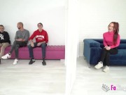 Betty Loop bends the rules just to bang 2 of her porn candidates 5/16