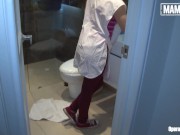 OPERACIONLIMPIEZA - Hot Maid Kathy Violeta Satisfies Landlord In The Bathroom - MAMACITAZ 2/16