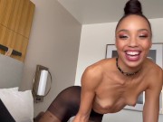 Hot girls in stockings share a dick until we get a double facial 6/16