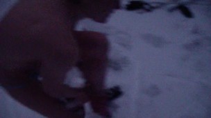 public nude skiing including blow job with a man on ski
