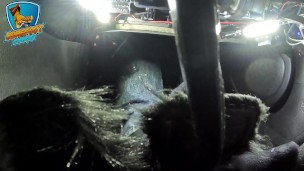 DRIVING IN SOCKS BACK PEDAL VIEW