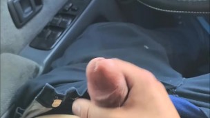 Stroking my cock after work 