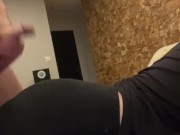 Cum on butt with leggings  12/16