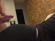 Cum on butt with leggings  13/16