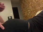Cum on butt with leggings  7/16