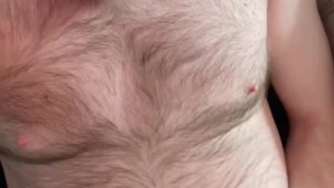 Furry bear cumshot jerk off hairy pits and balls