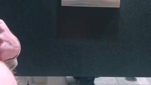 Ginger bear public gay cruising jerk off cum in Truck stop restroom 